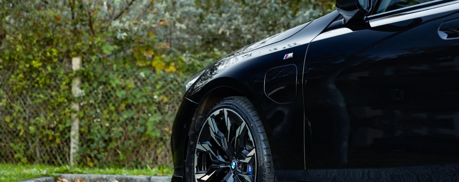 side wheel profile of black mercedes coupe